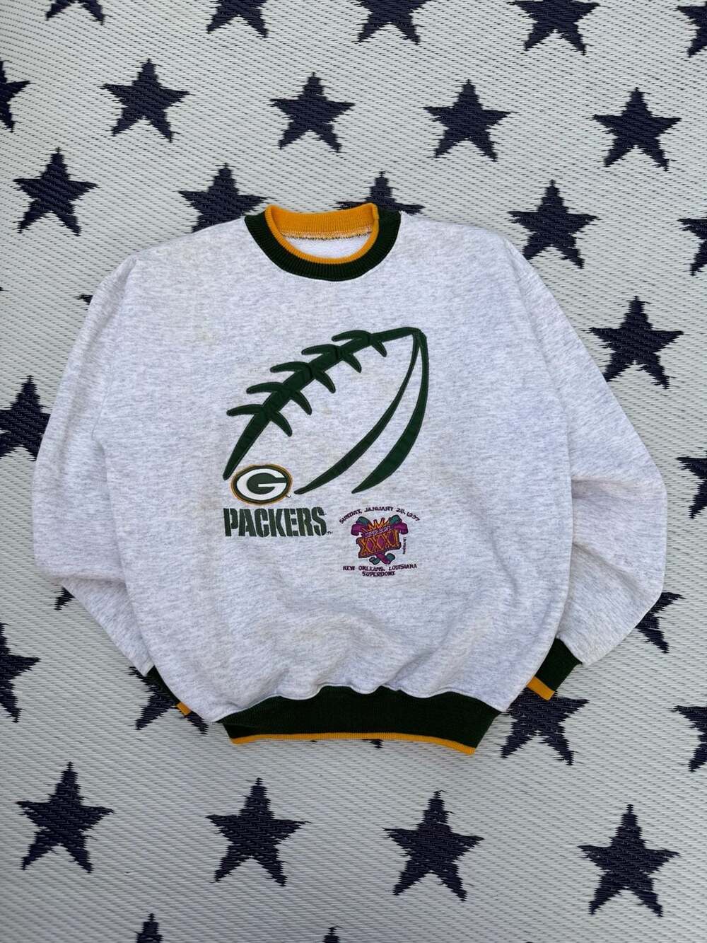 Vintage 90s Green Bay Packers Super Bowl XXXI Legends Athletic Crewneck XL